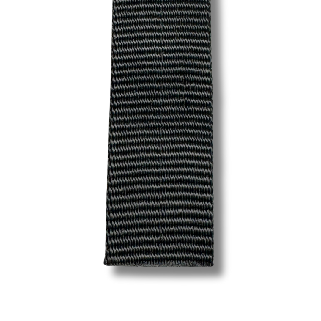 1" yellow or black tubular Webbing by the metre