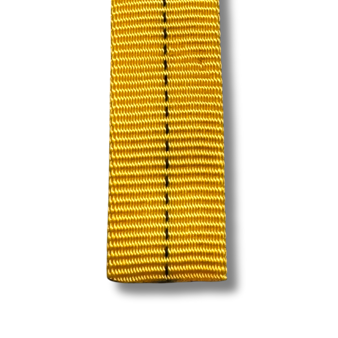 1" yellow or black tubular Webbing by the metre