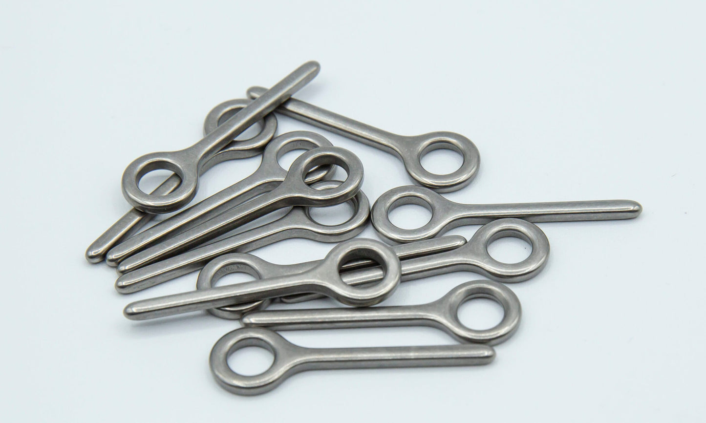 Stainless steel straight needle